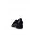 Black Pointed Toe Patent Slip-Ons